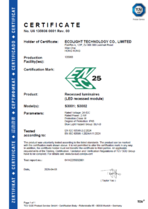Enec Zertifizierung_TÜV Süd_ACERO-LUX GmbH